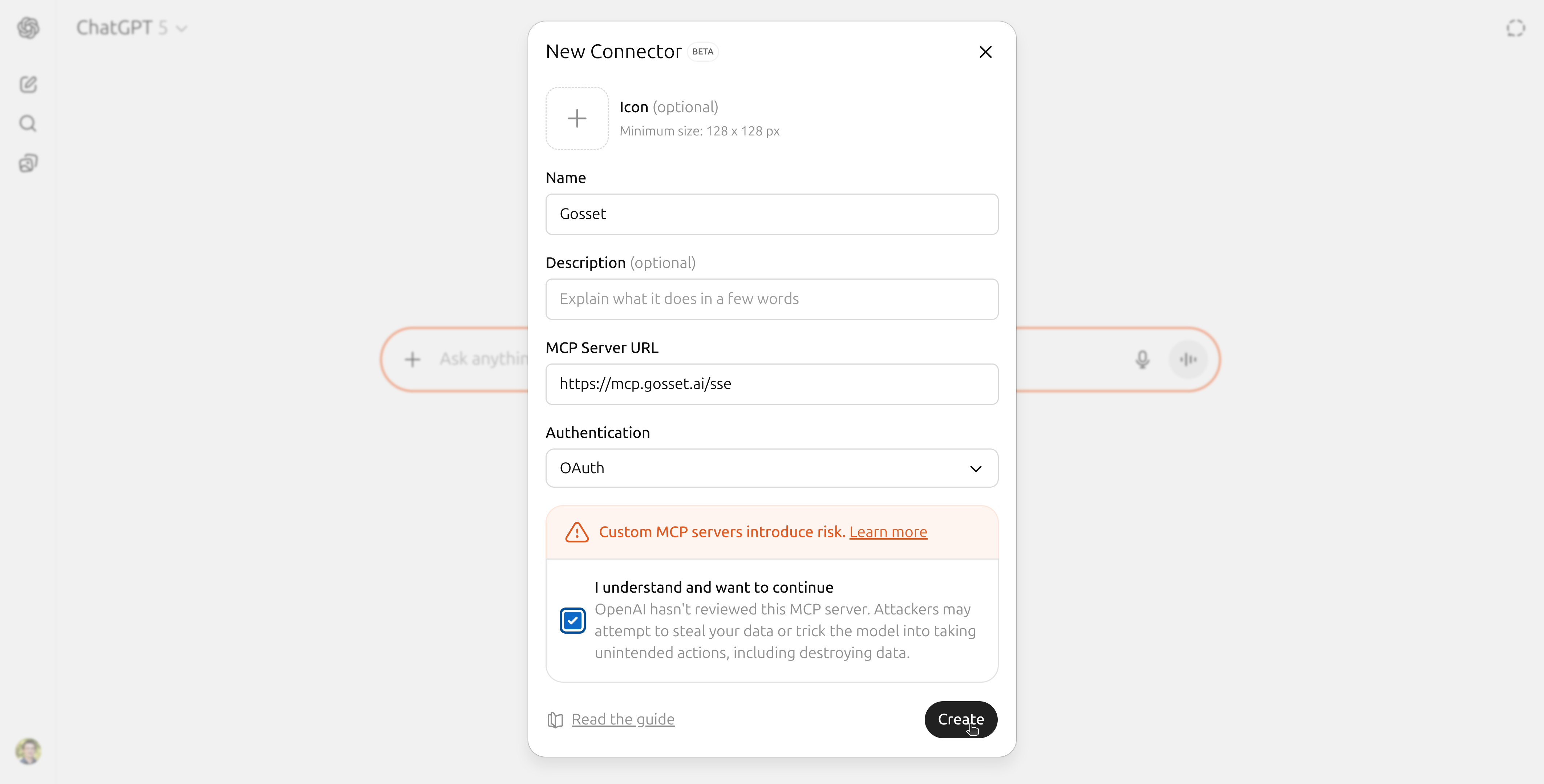 New Connector Configuration
