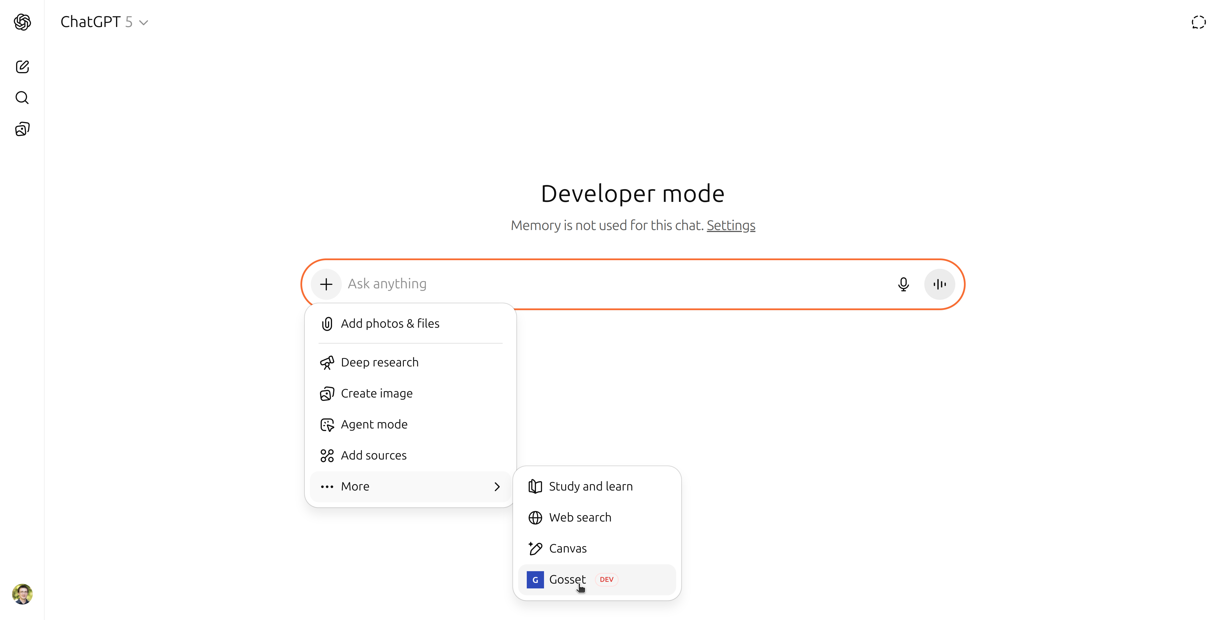 Using Gosset in Chat